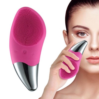 New Design Waterproof Cleaning Exfoliator Beauty Device Skin Care Face Silicone Electric Cleansing Facial Brush